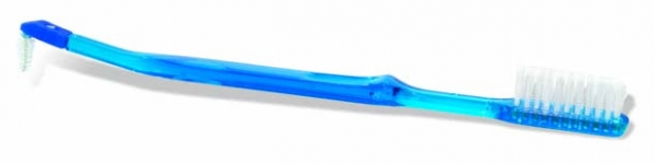 Щетка зубная ортодонтическая с ершиком T-OB (синяя)