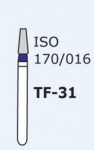 Алмазные боры для турбинного наконечника TF-31 (синий  конусообразный, плоский кончик)