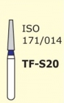 Алмазні бори для турбінного наконечника Mani TF-S20 (синій, конус, плоский кінчик)