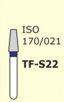 Алмазные боры для турбинного наконечника TF-S22 (синий  конусообразный, плоский кончик)