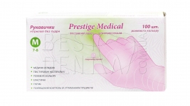 Перчатки нитрил розовые (перламутровые) Prestige Medical 50пар/упак (M)